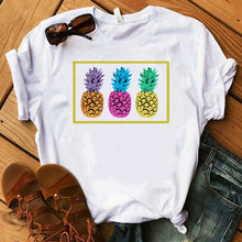 Load image into Gallery viewer, Pineapple fruits Clothing T-shirt Fashion Female Tee Top Graphic T Shirt Women Kawaii Camisas Mujer Clothes 2019
