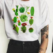 Load image into Gallery viewer, Fashion flowers ladies Graphic Tees Women Floral Print T Shirt Women Plant Tee  Graphic T-shirt  Fashion Tops

