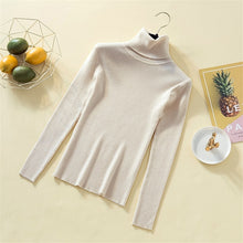 Load image into Gallery viewer, Turtleneck Sweater Women Long Sleeve Slim Solid Knitted Women Pullover Sweater 2019 Autumn Winter Jumper Ladies Tops Pull Femme
