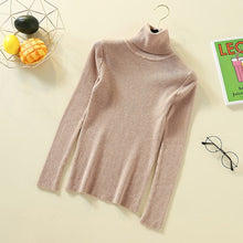 Load image into Gallery viewer, Turtleneck Sweater Women Long Sleeve Slim Solid Knitted Women Pullover Sweater 2019 Autumn Winter Jumper Ladies Tops Pull Femme

