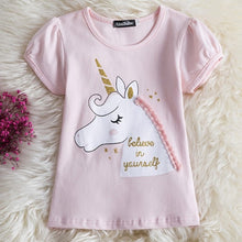 Load image into Gallery viewer, 2020 Baby T-shirts Summer Kid Boy Cotton Top Toddler Tee Clothes Children Girl Clothing Unicorn T-shirt Short Sleeve Casual Wear

