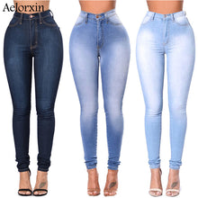 Load image into Gallery viewer, 2020 Slim Jeans for Women Skinny High Waist Jeans Woman Blue Denim Pencil Pants Stretch Waist Women Jeans Pants Calca Feminina
