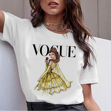 Load image into Gallery viewer, Vogue Harajuku T Shirt Summer Graphic Ullzang T-shirt Korean Kawaii Streetwear Tshirt 90s Funny Princess Cartoon Top Tees Female
