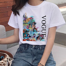 Load image into Gallery viewer, Vogue Harajuku T Shirt Summer Graphic Ullzang T-shirt Korean Kawaii Streetwear Tshirt 90s Funny Princess Cartoon Top Tees Female

