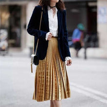 Load image into Gallery viewer, Fashion Women Lady Girl High Waist Long Pleated Skirt Elegant Evening Party Club OL Ladies jupe femme dames Streetwear
