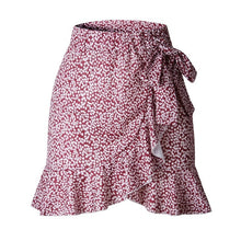 Load image into Gallery viewer, Susi&amp;Rita Summer Short Skirt Women 2019 Casual High Waist Leopard Ruffle Skirt Ladies Sexy Beach Mini Skirts Jupe Femme Falda

