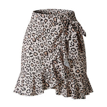 Load image into Gallery viewer, Susi&amp;Rita Summer Short Skirt Women 2019 Casual High Waist Leopard Ruffle Skirt Ladies Sexy Beach Mini Skirts Jupe Femme Falda
