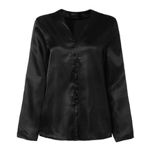 Load image into Gallery viewer, Celmia 2020 Fashion White Satin Silk Blouse Ladies Casual Long Sleeve Shirts Buttons Sexy V neck Party Tops Plus Size Blusas 5XL
