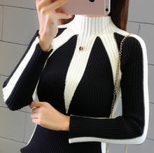 Load image into Gallery viewer, Women's Sweater Winter 2019 Fashion Jumpers Korean Hit Color Pullovers Knitting Pullovers Thick Christmas Sweaters Pull Femme
