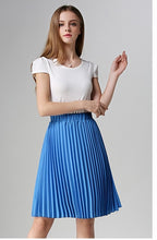 Load image into Gallery viewer, ANASUNMOON Women Chiffon Pleated Skirt Vintage High Waist Tutu Skirts Womens Saia Midi Rokken 2016 Summer Style Jupe Femme Skirt
