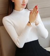Load image into Gallery viewer, Knitted Sweater Turtleneck Women Winter Autumn 2018 Long Sleeve Female  Slim Thin Ladies Tops Women's Pullovers Pull Femme Hiver
