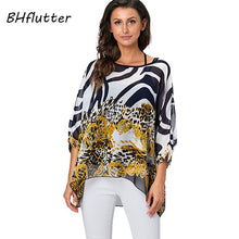 Load image into Gallery viewer, BHflutter Women Blouses Plus Size 2019 New Style Batwing Casual Summer Blouse Shirt Woman Boho Chiffon Shirts Tops Chemise Femme
