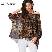 Load image into Gallery viewer, BHflutter Women Blouses Plus Size 2019 New Style Batwing Casual Summer Blouse Shirt Woman Boho Chiffon Shirts Tops Chemise Femme
