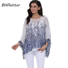 Load image into Gallery viewer, BHflutter Women Blouses Plus Size 2019 New Style Batwing Casual Summer Blouse Shirt Woman Boho Chiffon Shirts Tops Chemise Femme
