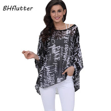 Load image into Gallery viewer, BHflutter Women Blouses Plus Size 2019 New Style Batwing Casual Summer Blouse Shirt Woman Boho Chiffon Shirts Tops Chemise Femme
