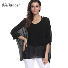 Load image into Gallery viewer, BHflutter Women Blouses Plus Size 2019 New Style Batwing Casual Summer Blouse Shirt Woman Boho Chiffon Shirts Tops Chemise Femme
