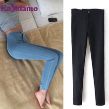 Load image into Gallery viewer, Eastdamo Slim Jeans For Women Skinny High Waist Jeans Woman Blue Denim Pencil Pants Stretch Waist Women Jeans Pants Plus Size
