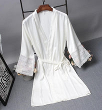 Load image into Gallery viewer, Bridesmaid Robes Satin Robe Bride Elegant Sleepwear Sexy Lace Women Dressing Gown Bathrobe Kimono Silk Bath Robe Sleep Lounge

