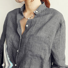 Load image into Gallery viewer, shintimes White Blouse Women Chemise Femme Thin Through Long Sleeve Shirt 2019 Summer Ladies Tops Womens Clothing Dames Kleding

