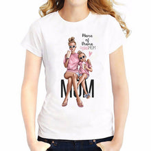 Load image into Gallery viewer, Super Mom T shirt Women Vogue Tops Mother's Day Print T-shirt Summer Harajuku TShirt  Mama baby tee shirt Femme Dia de la madre

