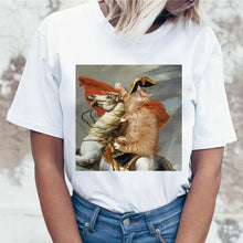 Load image into Gallery viewer, Kawaii Cat Funny Cartoon T Shirt Women Harajuku Ullzang Cute T-shirt 90s Fashion Korean Style Tshirt Lovely Print Top Tee Female
