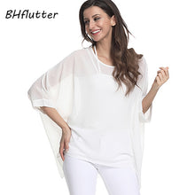 Load image into Gallery viewer, BHflutter Women Blouses Plus Size 2019 New Style Batwing Casual Summer Blouse Shirt Woman Boho Chiffon Shirts Tops Chemise Femme
