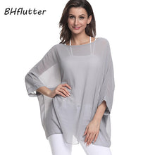 Load image into Gallery viewer, BHflutter Women Blouses Plus Size 2019 New Style Batwing Casual Summer Blouse Shirt Woman Boho Chiffon Shirts Tops Chemise Femme
